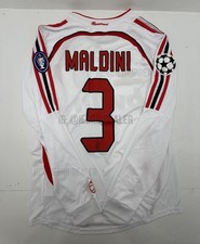 2007 Final Milan Away Retro Jersey Maldini #3 Vintage White Long Sleeve Iconic