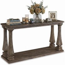 Johnelle Console Sofa Table Weathered Gray Wood