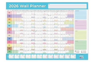 PACK WITH 2026 Wall Planner A1 - A2 - A3 Full Year Calendar Home Office Work JAN - DEC