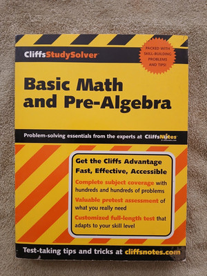 Cliffs Study Solver Basic Math and Pre-Algebra -2003  Paperback - GOOD