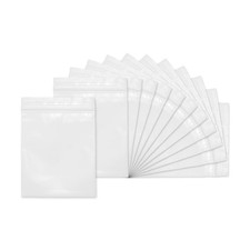 2.4"x3.2" Anti-Static Seal Top Plastic Bag 100pcs Reclosable Poly Bags White