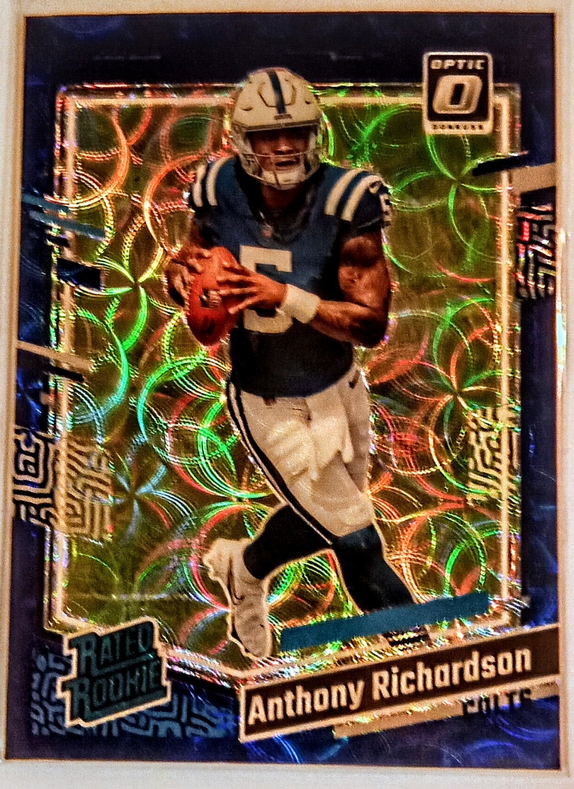2023 Panini Donruss Optic Rated Rookie Anthony Richardson #247 (RC) Blue Scope