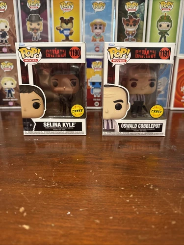 Funko Pop The Batman Selina Kyle #1190 & Os Cobblepot #1191 BOTH CHASES!!! NIB