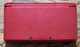 Nintendo 3DS Flame Red Handheld Console CTR-001 With 64GB SD, Stylus & Charger
