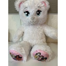 Build a Bear Workshop White Sparkle Princess Teddy Bear Stuffed Animal
