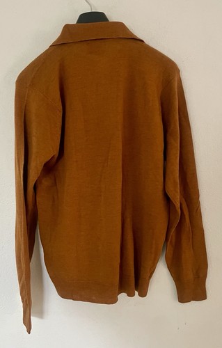 Vintage New WOT Byford, Hardy Amies Wool Polo Jumper England 70s Knit Sweater L - Picture 4 of 5