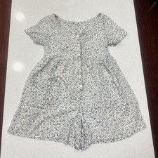 Vintage90s Classic Floral Romper Playsuit Cottagecore Shorts S M