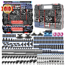 324PCS Air Line Quick Connect Fittings,1/8",1/4",5/16",3/8",1/2",4/6/8/10Mm OD P