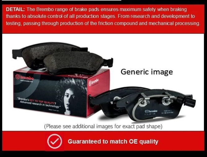 Brake Pads Set fits BMW 640D 3.0D Front 11 to 18 N57D30B Brembo 34112449267 New