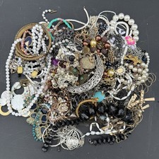 8LB Vtg to Modern Fashion Costume Necklace Jewelry Beaded Tangled Metal Lot 6