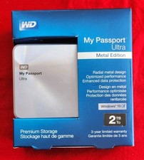 WD My Passport Ultra 2TB External Storage 5200RPM Hard Drive Windows 8-7-Vista