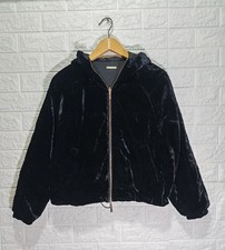 Giubbino Armani Exchange double face donna nero con cappuccio e zip dorata XS