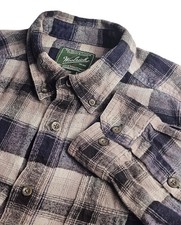 Woolrich Woolen Mills Plaid Flannel Button Down Shirt Men L Lumberjack Outdoors