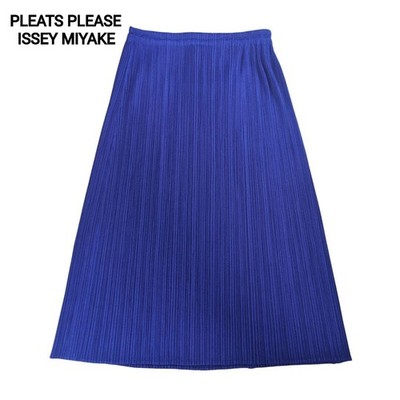 PLEATS PLEASE ISSEY MIYAKE Purple Pleated Flare Skirt Size 3 Auth