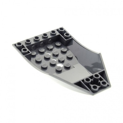 1x Lego Cockpit 10x6x2  neu-dunkel grau gewölbt Boot Schiff Unterteil 7043 47406