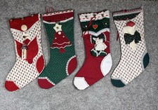 Vintage Handmade Quilted Christmas Stockings ...