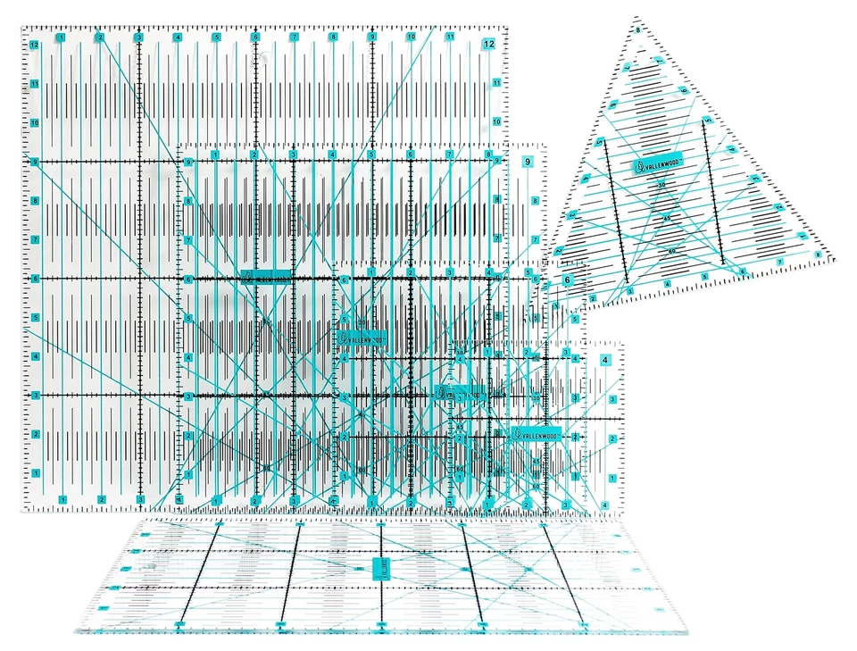 6 Pieces Super Set Not Overpriced! Complete Quilting Rulers: Square 12.5x12.5... - Image 4 of 4