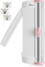 3-in-1 Paper Cutter, 9" Compact Trimmer with Straight  Scoring Blades
