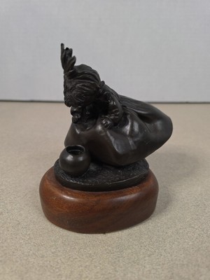 Doris Steider Bronze Statue Young Girl With Pot Limited Edition 4/25 1981