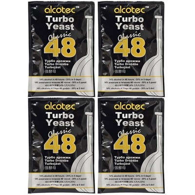 Alcotec 48 Hours Classic Turbo Yeast (Pack of 4)