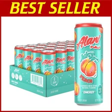 Energy Boost Drink: Juicy Peach Flavor, Low Calorie, 24 Pack