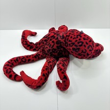 The Petting Zoo Red Black Spotted Octopus Plush 16 Stuffed Animal