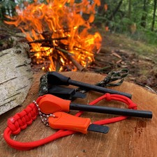Outdoor Survival Magnesium Fire Stick Waterproof Flint  Camping Emergency Gear