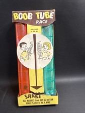 Rare HTF Vintage Boob Tube Race Marble Puzzle Game Milton Bradley Original Box