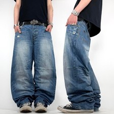 Vintage y2k embroidered grunge baggy wide leg faded archive jeans