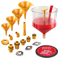 No-Spill Coolant Funnel Kit - 19-Piece Radiator Funnel Burping Kit, Coolan