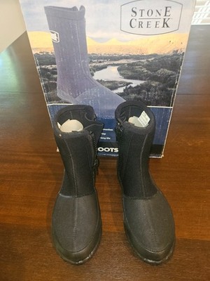 STONE CREEK FishGear Neoprene Fishing Wading Boots Black Size 4