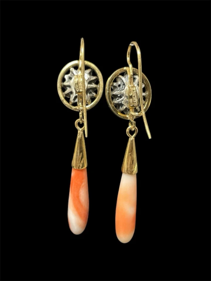 Orecchini Pendenti In Corallo - Immagine 3 di 4