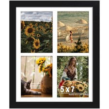 12x16 Picture Frame, 5x7 Collage Picture Frame, Displays Four 5x7 inch Photos...