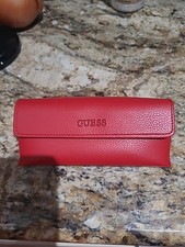 NEW GUESS RED CASE AUTHENTIC EYEWEAR EYEGLASSES SUNGLASSES CASE ONLY