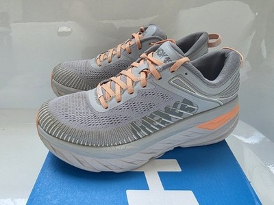 Hoka Bondi 7 Running Shoes 1110519 HMSH Women s Size 9 Harbor Mist Gray
