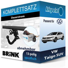 Für VW Taigo SUV 21- BRINK Anhängerkupplung abnehmbar + 13polig E-Satz neu