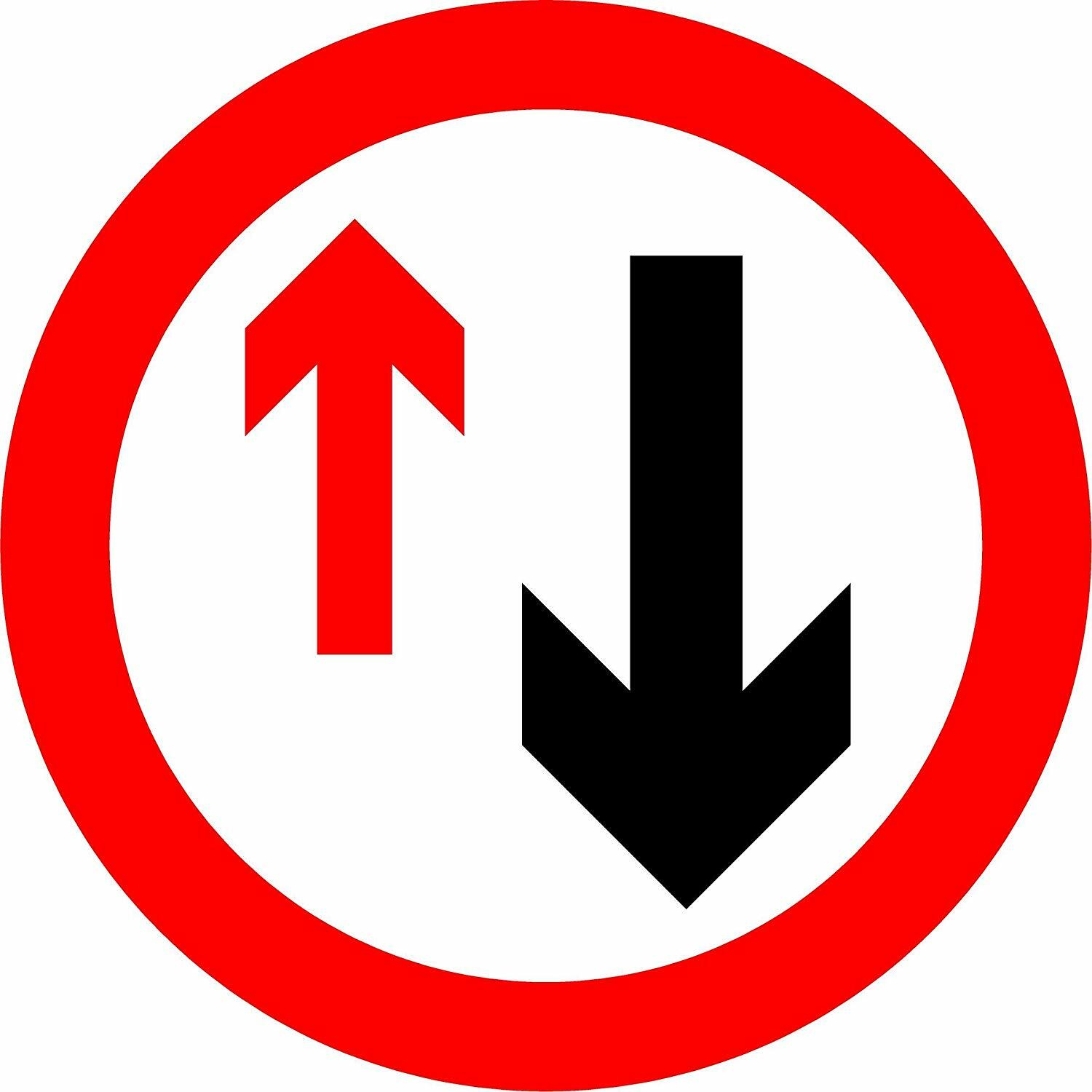 Details zu Give priority to vehicles from opposite direction Reflective RA2 Road legal Safe Sonderpreis Versandhandel