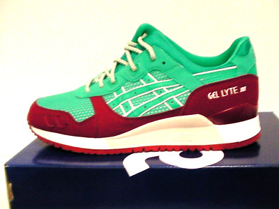 Asics men running shoes gel-lyte iii size 8.5 us spectra green new with box 