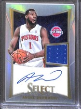 2012 Panini Select Prizm Jersey Autograph #277 Andre Drummond No 159 of 199