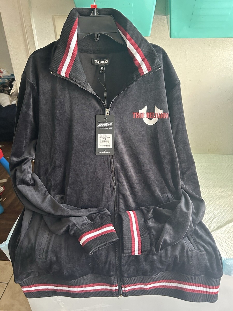 Velour Zip Hoodie True Religion Velvet Tracksuit True Religion