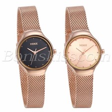 Women's Charm Simple Stainless Steel Mesh Band Round Analog Quartz Wrist Watch