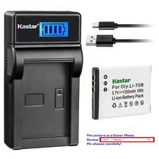 Kastar Battery LCD USB Charger for Olympus Li-70B Olympus FE-5040 VG-120 Camera