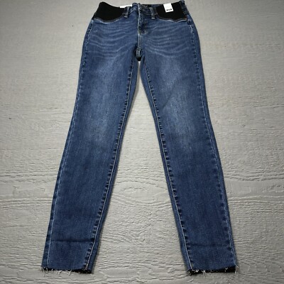 NEW Judy Blue Maternity Jeans Womens 3 Blue Slim Fit Elastic Waist Stretch