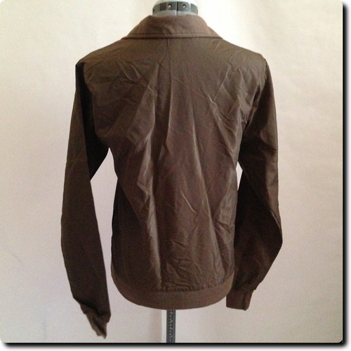 Abrigo Chaqueta Rompevientos American Apparel ""Naive-O-Meter"" Estampado en Oro Marrón xs - Imagen 7 de 8