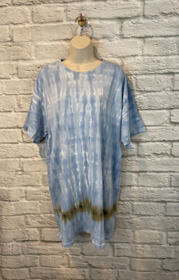raquel allegra t shirt dress Raquel Allegra Belted Tee Dress - Blue Tie Dye
