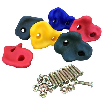 Klettersteine 6er Set Klettergriffe Kletterwand Bouldern Climbing Stones