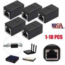 1-10 xRJ45 Female to Female Network Cable Connector Ethernet LAN Cat7/Cat6/Cat5 
