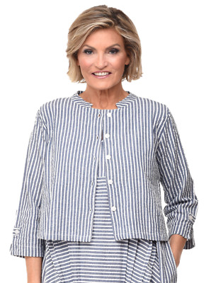 Tulip Clothing Dakota Womens Jacket Top in Marina White