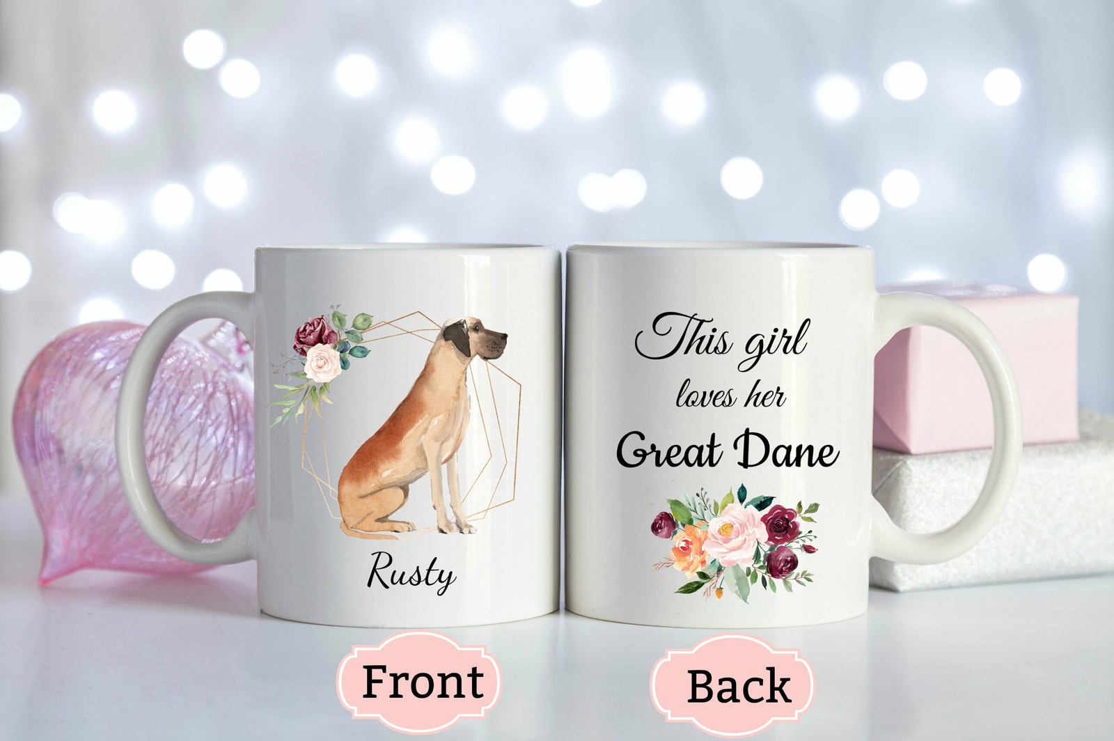 Personalized Great Dane Mug Pet Mug Personalized Custom Pet Mug Dog Lover Gift
