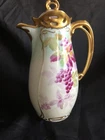 Chocolate Pot/Bauer Rosenthal & Co (1897-1903)/ Signed Gibson/ Germany / grapes